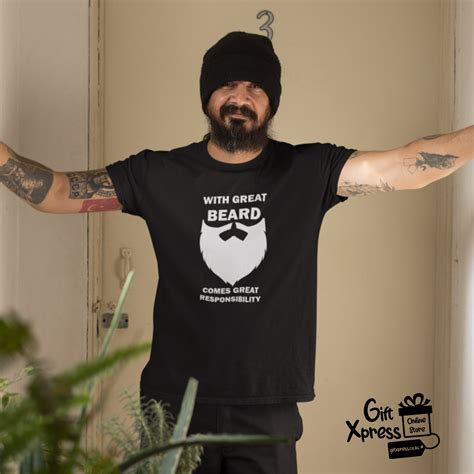 Great Beard Mens Printed T Shirt Black
