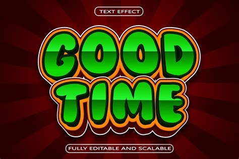 Good Time Editable Text Effect Graphic By Maulida Graphics · Creative