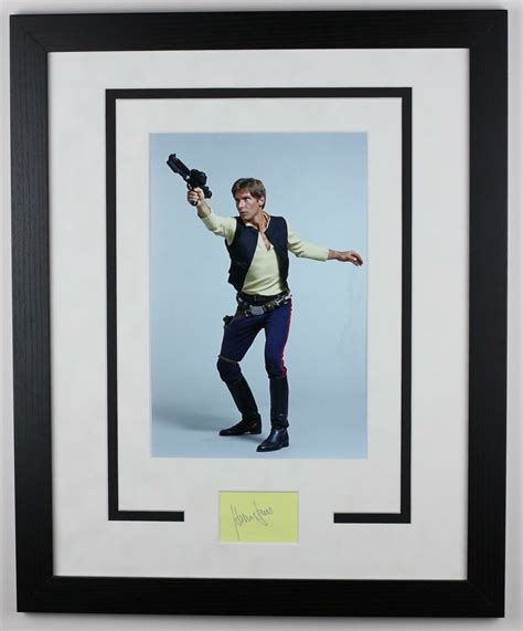 Harrison Ford Star Wars Autograph Signed Han Solo Framed X
