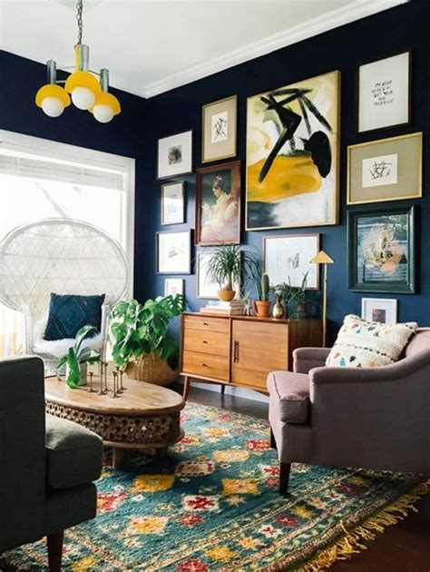 Navy Blue And Mustard Yellow Home Decor Design Fixation