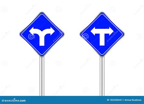 Road Sign Of Arrow Pointing Bend To Left And Right Traffic Road Sign