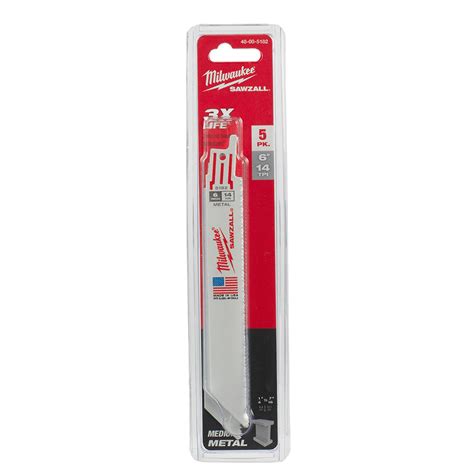 Double rabbet (only) 16 or 14 gauge a60 galvannealed, cold rolled steel, g90 galvanized, and stainless steel; Milwaukee 14 TPI Thin Kerf Metal SAWZALL Blade (5 Pack)