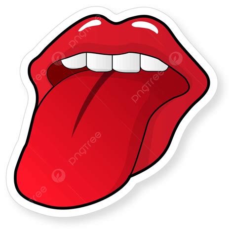 Gambar Buka Mulut Dengan Lidah Menarik Mulut Gigi Vektor Menarik Gigi