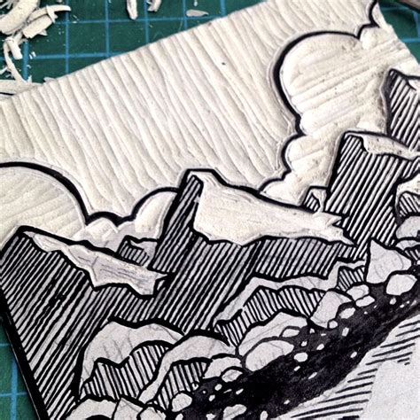 Image Result For Mountain Linocut Linocut Art Linocut Prints