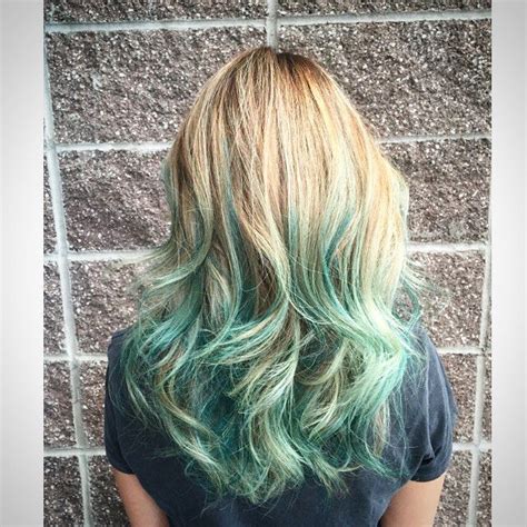 Blonde To Teal Balayage Hair Colors Ideas Ombre Hair Blonde Hair