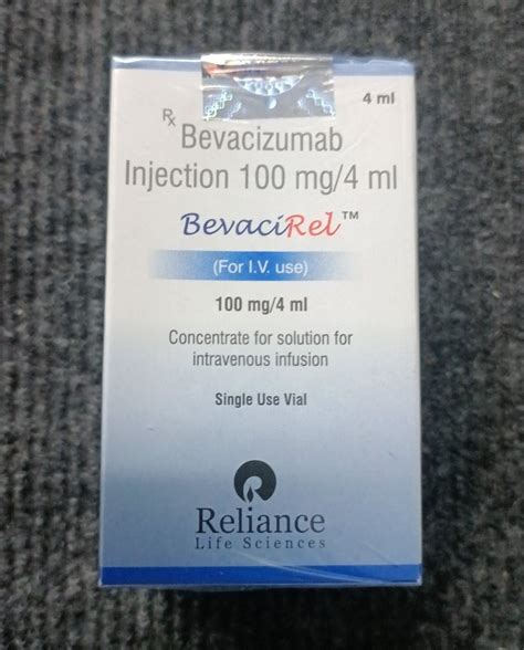 Reliance Bevacirel Bevacizumab 100 Mg Injection Packaging Vail At Rs