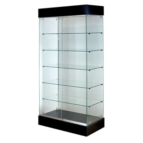 Sdgw351876 Frameless Glass Display Cabinet Wlights Supreme Display