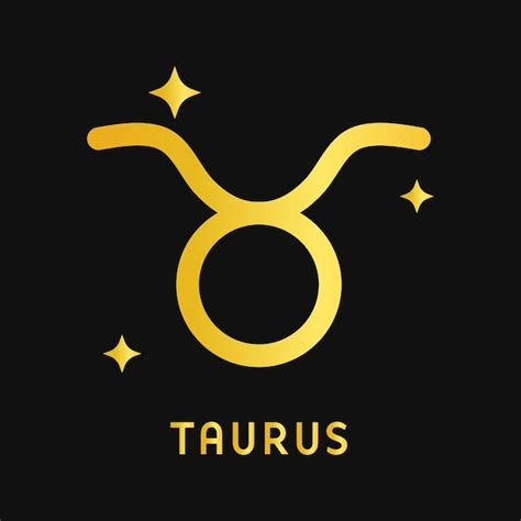 Signo Do Zodíaco Dourado Taurus ícone Do Zodíaco De Luxo Ilustração