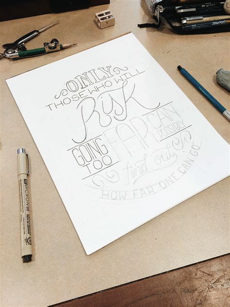 Hand Lettering Process On Behance