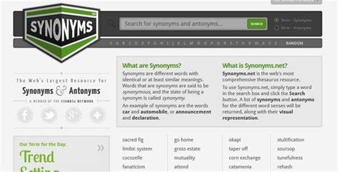 Synonyms http://www.synonyms.net/ | Thesaurus words, Synonyms and antonyms, Online thesaurus