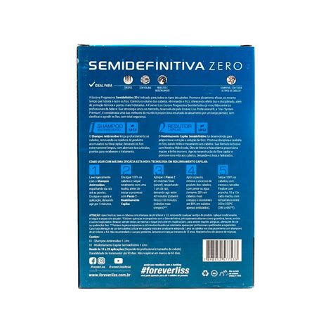 Kit Escova Semi Definitiva Zero Forever Liss C 2 Produtos 1000ml