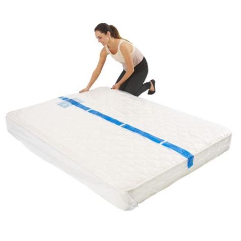 Durable plastic king queen size mattress bag dust water 2 mil heavy duty storage. Queen Size Bed Mattress Protect Plastic Cover Moving ...