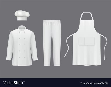 Chef Uniforms Professional Suit Clothes For Cooks Vector Image