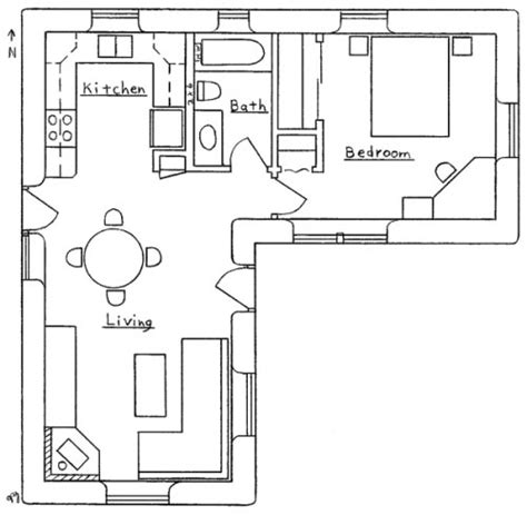 Discover free small house plans that will inspire ideas. L-Shaped House Plan