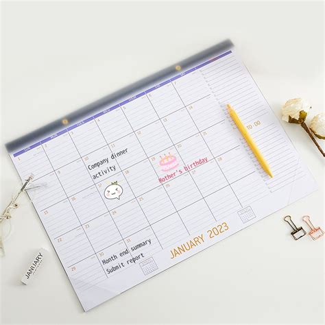 Monthly Desk Pad Calendar Desk Wall Desktop Calendars For Daily