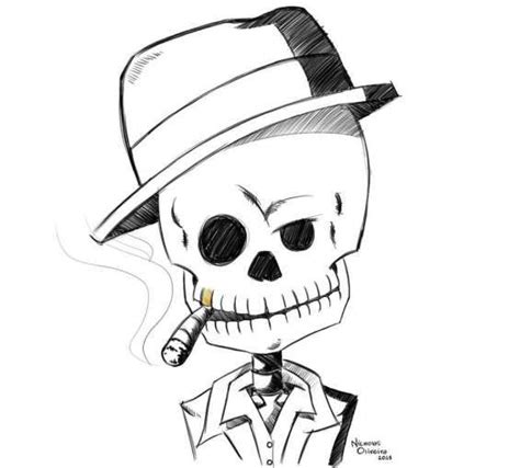 Cool Drawings Of Gangsters And Skullgangsterdrawing Drawing Ideas