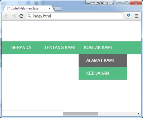 Membuat Menu Dropdown Sederhana Dengan Html Css Webhozz Bandung