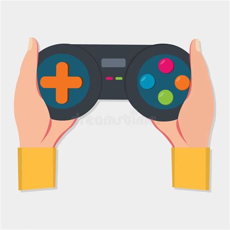Hand Holding Gamepad Isolated For Gamer Symbol Concept Vector