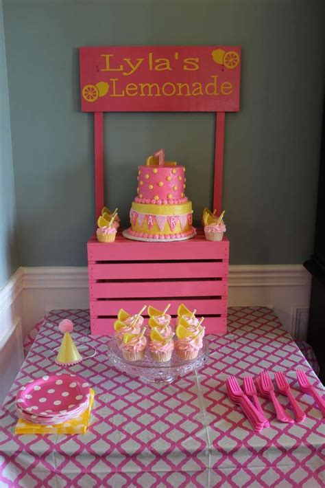 pink lemonade stand birthday party ideas photo 1 of 12