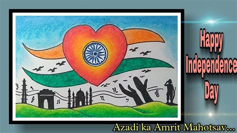 independence day drawing 15 august drawing azadi ka amrit mahotsav drawing independence day