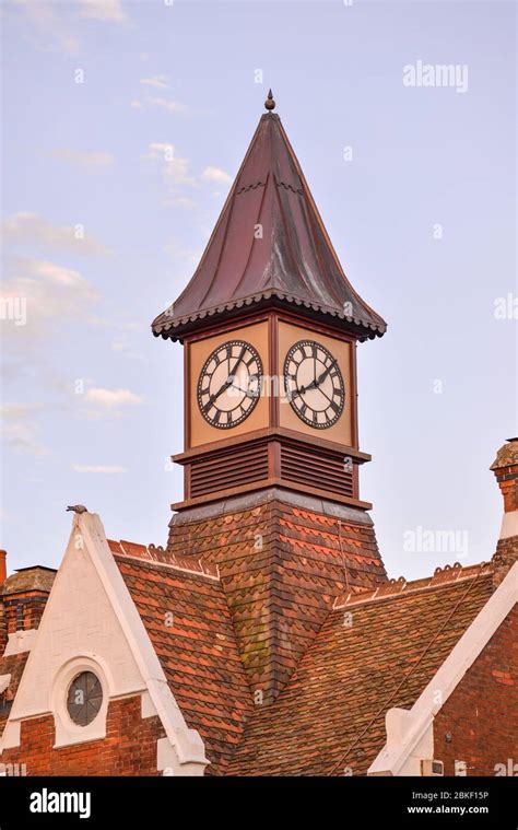 Town Hall Clock Tower Uk Stock Photo Alamy