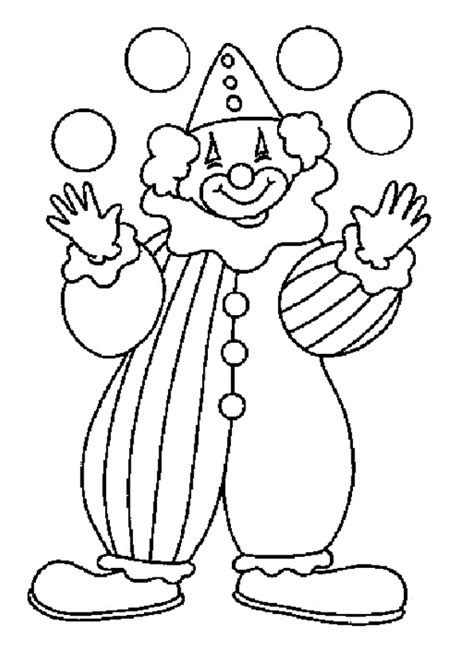 Retrouvez tous les coloriages de clowns du crique à imprimer pour s'amuser à colorier ces personnages aimés des enfants. Coloriage Cirque Clown Jongleur