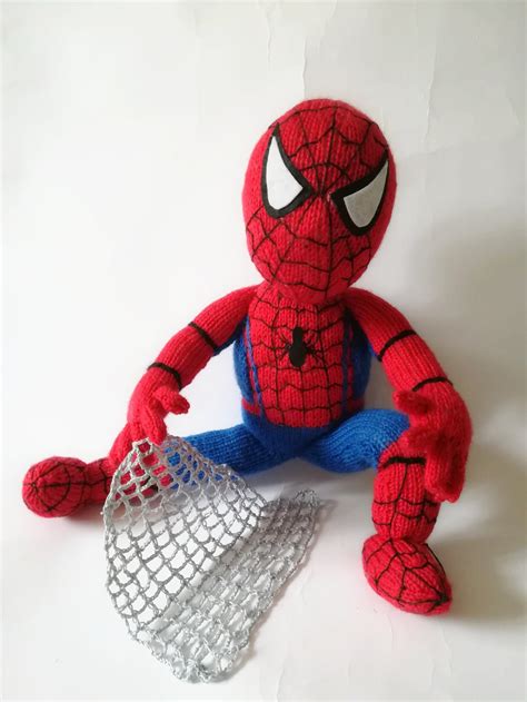 Spiderman A Knitting Pattern Doll Superman Handmade Knitted Etsy