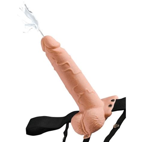 Fetish Fantasy 75 Hollow Squirting Strap On With Balls White Sex