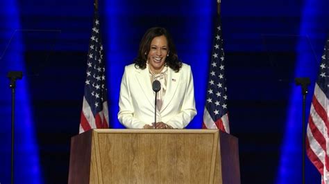 Kamala Harris Gives A Victory Speech As She Becomes The First Vice