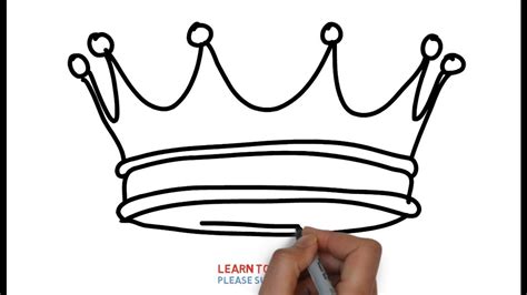 Easy Step For Kids How To Draw A Kings Crown Youtube