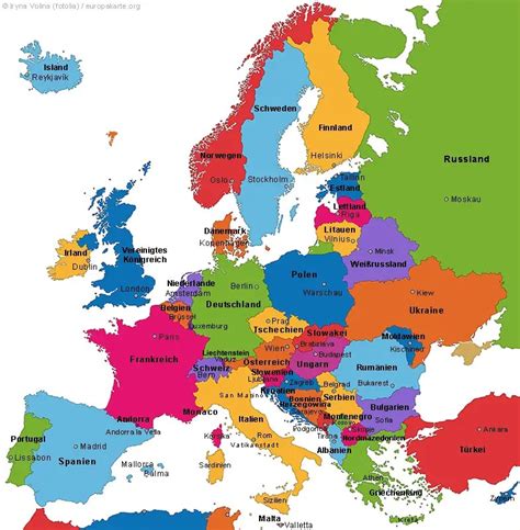 Europakarte Politisch Deutschlandkarte