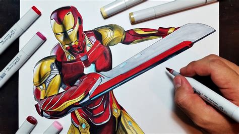 Drawing Avengers 4 Iron Man Mark 85 Concept Art Youtube