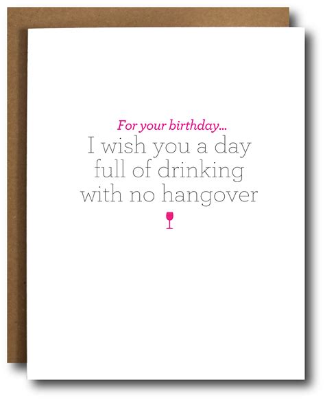 no hangover birthday card the card bureau