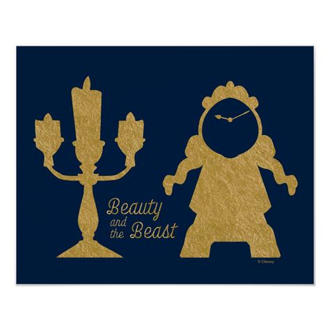 Beauty And The Beast Lumiere And Cogsworth Poster Zazzle