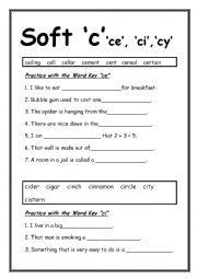 English Worksheet Soft Phonics Comprehension Activities Soft
