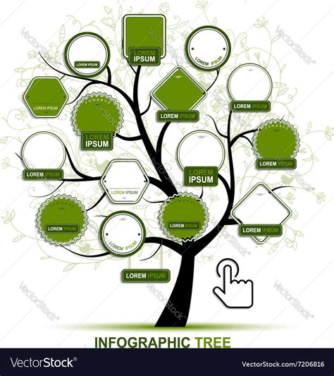 Infographic Tree Template For Your Design Vector Image