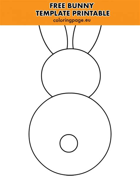 Such a fun easter craft for kids. Free bunny template printable - Coloring Page