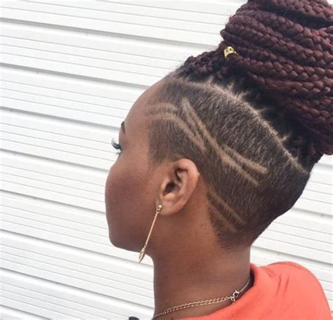 Braids With Shaved Sides And Back Switch Up Your Normal Ghana Braids