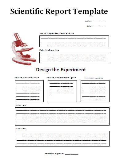 Science Experiment Report Template 1 Templates Example Templates