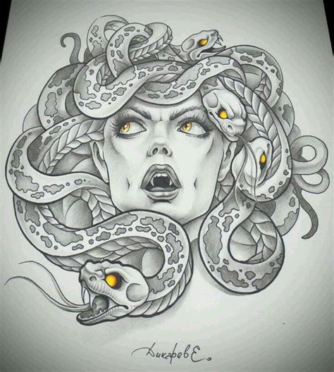 Beautiful Medusa Tattoo Drawing Draw Bhj
