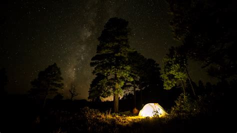 Download 3840x2160 Wallpaper Camping With Tent Under Night Sky 4 K