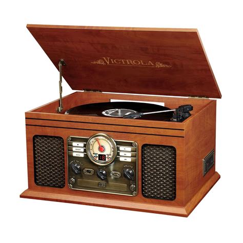 Victrola Vta 600b Mh Wooden 7 In 1 Nostalgic Record Player With