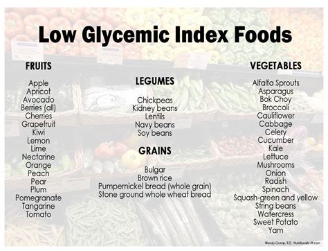 Low Glycemic Index Foods List Nutritionally Fit