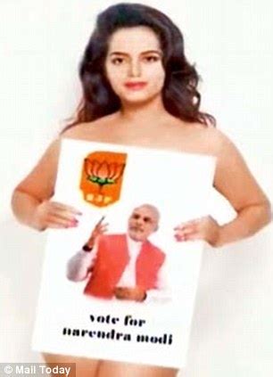 Meghna Patel We Condemn This Behaviour BJP Red Faced After Model Poses Semi Nude In Support