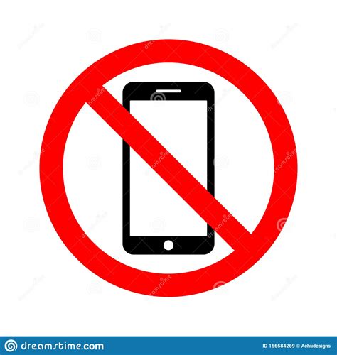No Mobile Phone Stock Vector Illustration Of Information 156584269