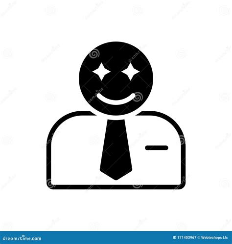 Black Solid Icon For Impress Affect And Customer Stock Vector