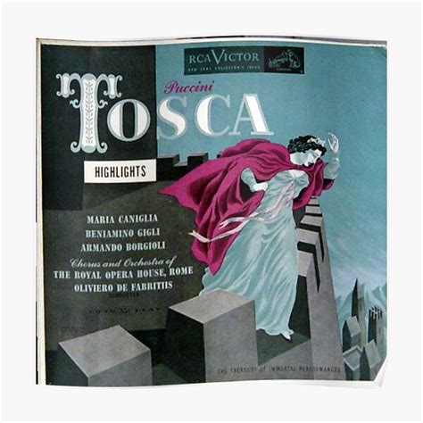 Tosca Pucccini Opera Illustration Highlights Poster For Sale By