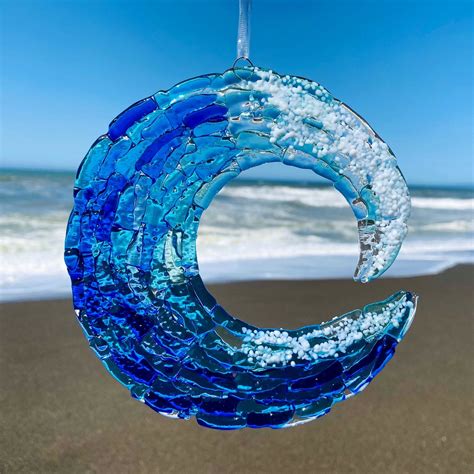 Sea Glass Decor Sea Glass Art Glass Wall Art Sea Glass Mosaic Fused Glass Stained Glass