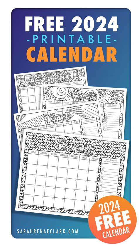 2024 Free Printable Calendar Coloring Pages Calendar March Yearly