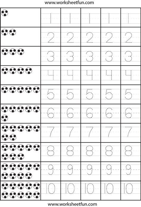 Printable Numbers To Trace